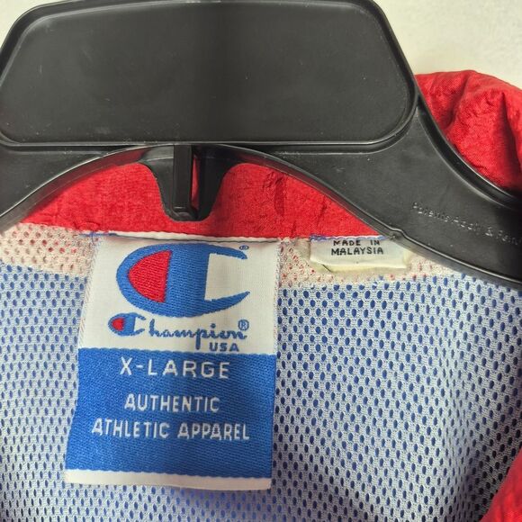 Vintage 90s Champion USA Windbreaker Jacket XL Alamo Bowl Buildersquare - Picture 6 of 10